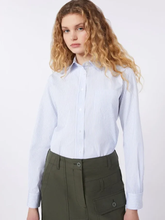 Chemise classique en coton, bleu clair Chemise classique en coton, bleu clair