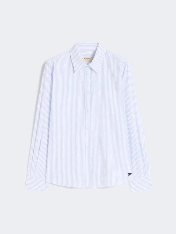 Chemise classique en coton, bleu clair Chemise classique en coton, bleu clair