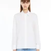 Chemise en coton avec logo, blanc optique Chemise en coton avec logo, blanc optique
