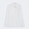 Chemise en coton avec logo, blanc optique Chemise en coton avec logo, blanc optique