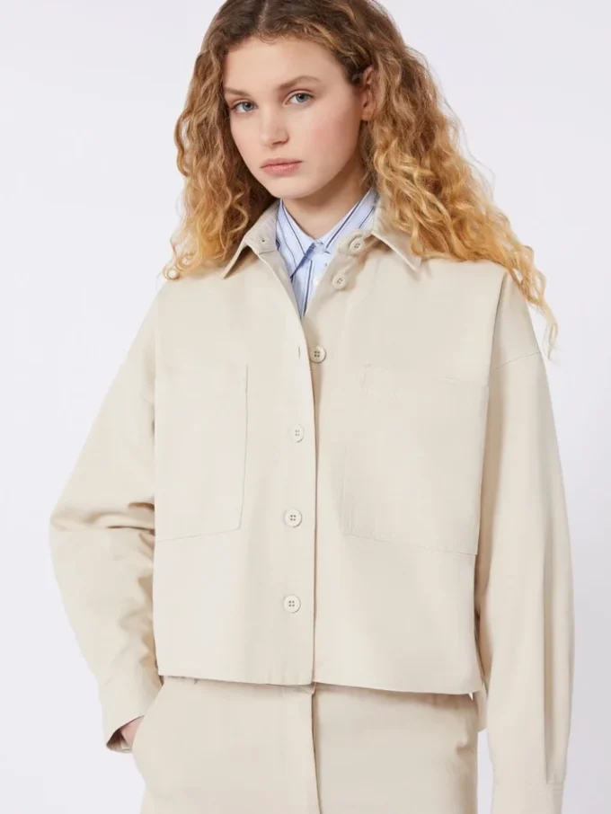 Chemise en coton drill, couleur sable Chemise en coton drill, couleur sable