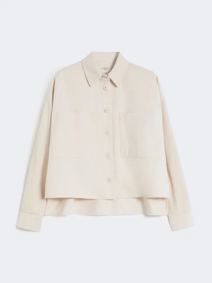 Chemise en coton drill, couleur sable Chemise en coton drill, couleur sable