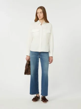 Chemise en coton oxford, blanche