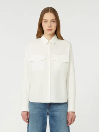 Chemise en coton oxford, blanche