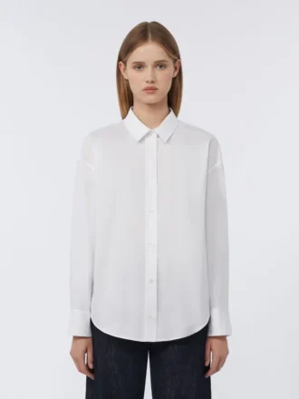 Chemise en coton oxford, blanche