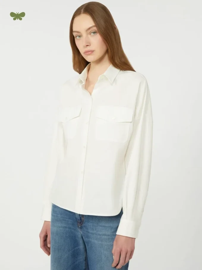 Chemise en coton oxford, blanche Chemise en coton oxford, blanche