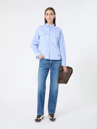 Chemise en coton oxford, bleu clair