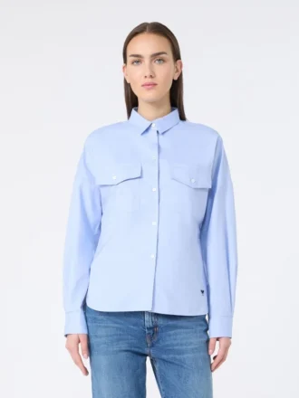 Chemise en coton oxford, bleu clair