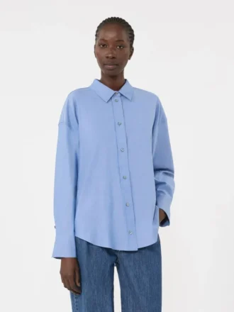 Chemise en coton oxford, bleu clair