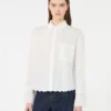 Chemise en coton à poche poitrine, ivoire Chemise en coton à poche poitrine, ivoire