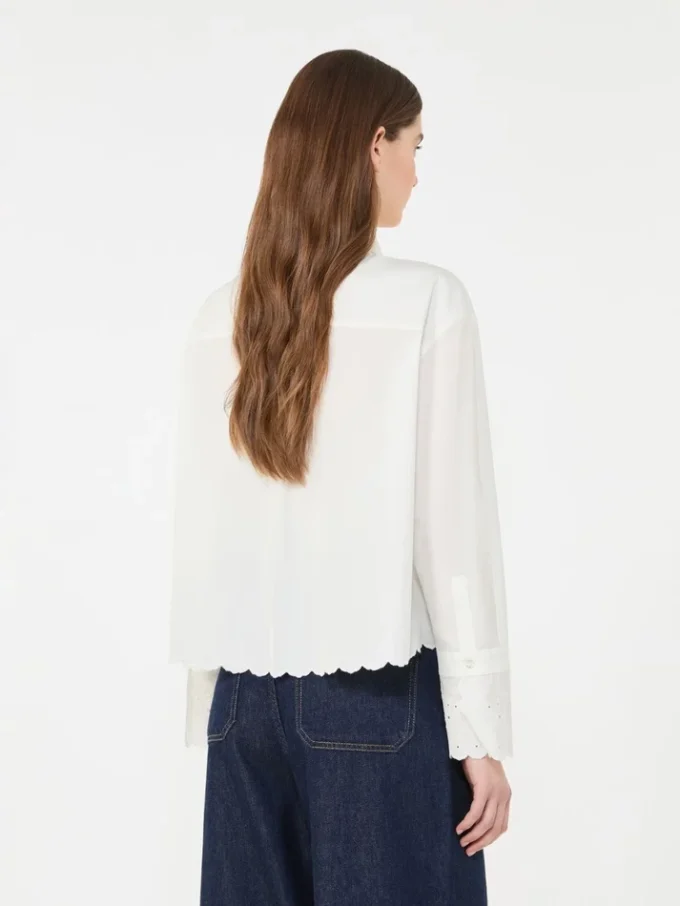 Chemise en coton à poche poitrine, ivoire Chemise en coton à poche poitrine, ivoire