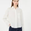 Chemise en coton à poche poitrine, ivoire Chemise en coton à poche poitrine, ivoire