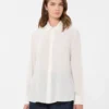 Chemise en crêpe de Chine de soie, ivoire Chemise en crêpe de Chine de soie, ivoire