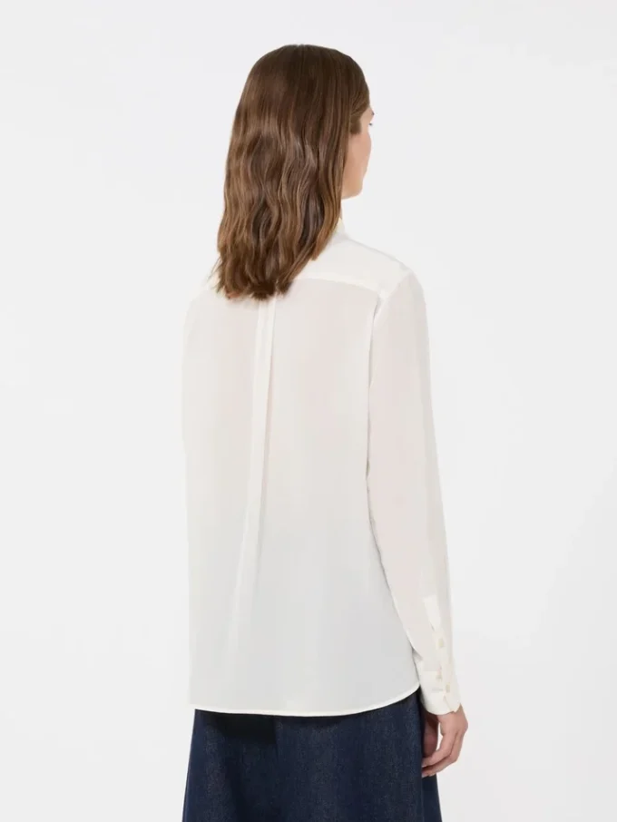Chemise en crêpe de Chine de soie, ivoire Chemise en crêpe de Chine de soie, ivoire