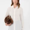Chemise en crêpe de Chine de soie, ivoire Chemise en crêpe de Chine de soie, ivoire