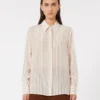 Chemise en crêpe de Chine imprimé, rose Chemise en crêpe de Chine imprimé, rose