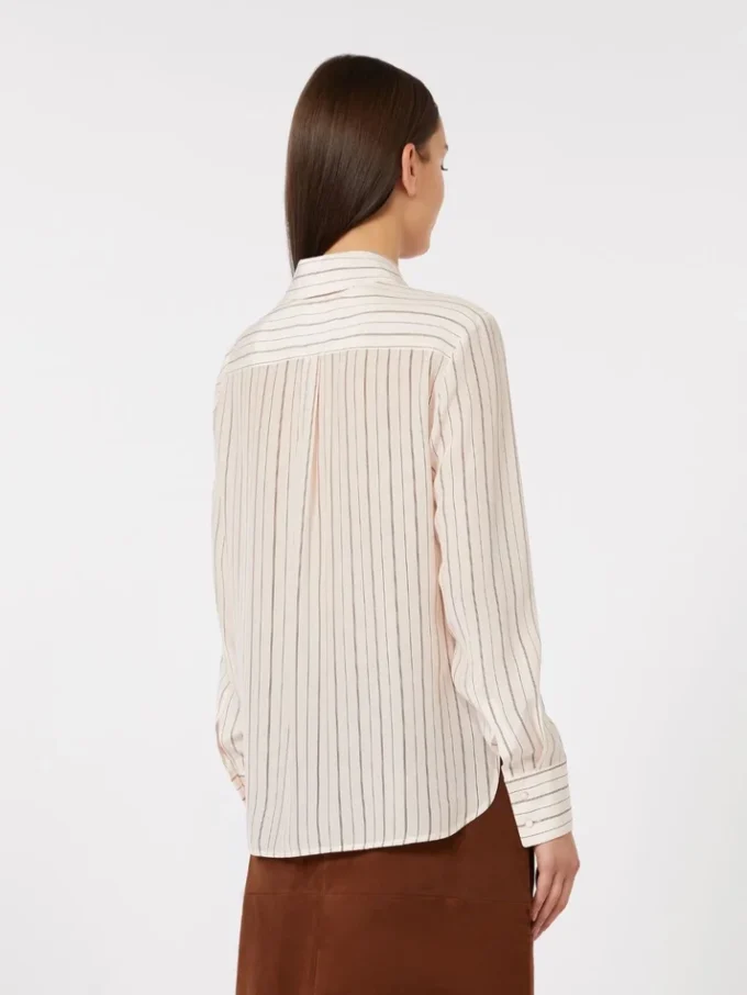 Chemise en crêpe de Chine imprimé, rose Chemise en crêpe de Chine imprimé, rose