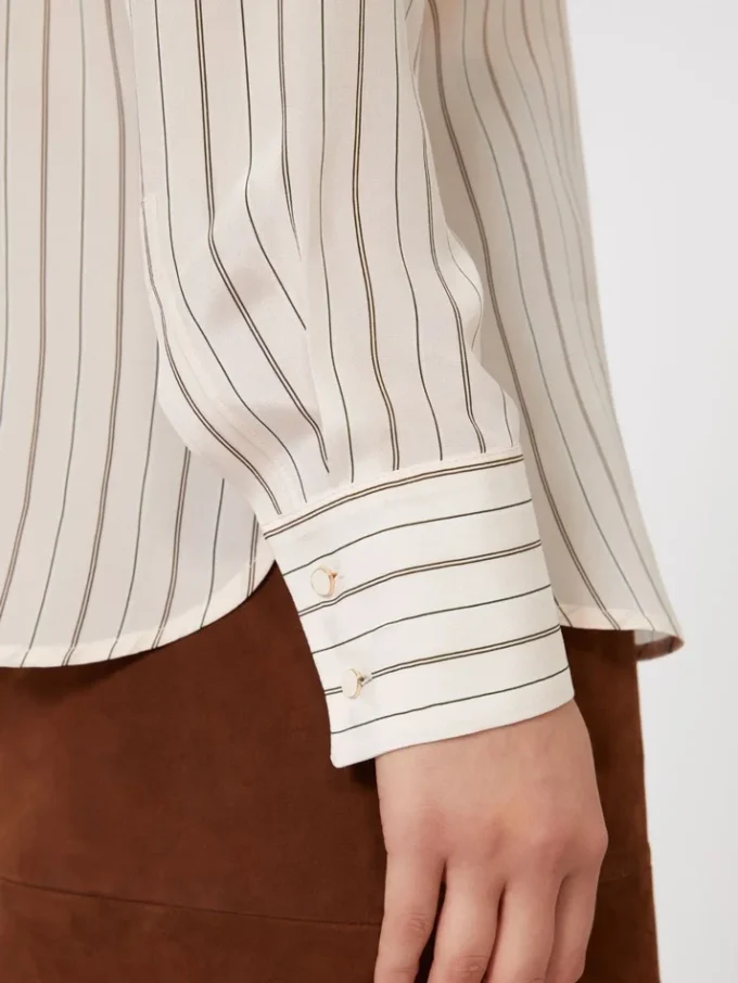 Chemise en crêpe de Chine imprimé, rose Chemise en crêpe de Chine imprimé, rose