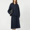 Chemise en denim de coton, bleu marine Chemise en denim de coton, bleu marine