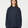 Chemise en denim de coton, bleu marine Chemise en denim de coton, bleu marine