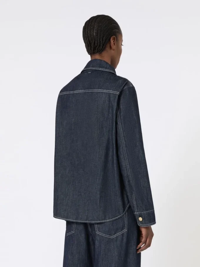 Chemise en denim de coton, bleu outremer Chemise en denim de coton, bleu outremer