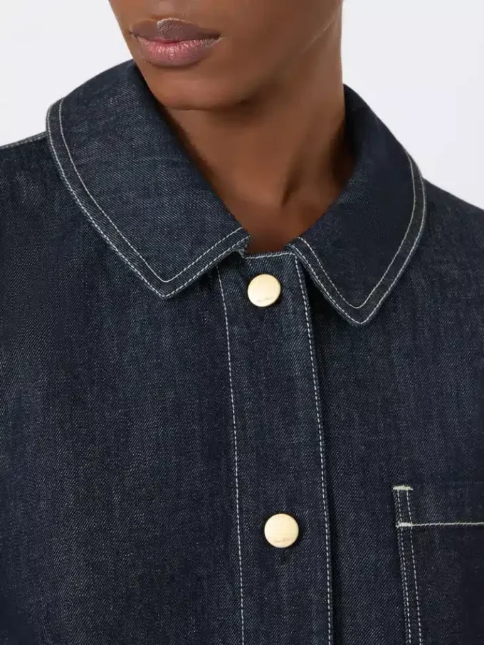 Chemise en denim de coton, bleu outremer Chemise en denim de coton, bleu outremer