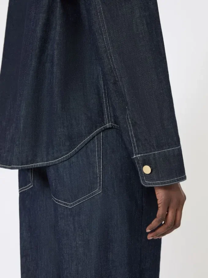Chemise en denim de coton, bleu outremer Chemise en denim de coton, bleu outremer