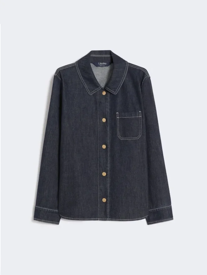 Chemise en denim de coton, bleu outremer Chemise en denim de coton, bleu outremer