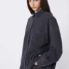 Chemise en denim de coton, noire Chemise en denim de coton, noire