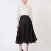 Chemise en organza de soie, blanche Chemise en organza de soie, blanche