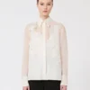 Chemise en organza de soie, blanche Chemise en organza de soie, blanche
