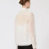 Chemise en organza de soie, blanche Chemise en organza de soie, blanche