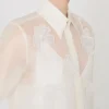 Chemise en organza de soie, blanche Chemise en organza de soie, blanche