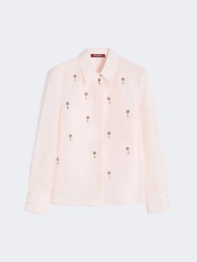 Chemise en organza de soie, rose Chemise en organza de soie, rose