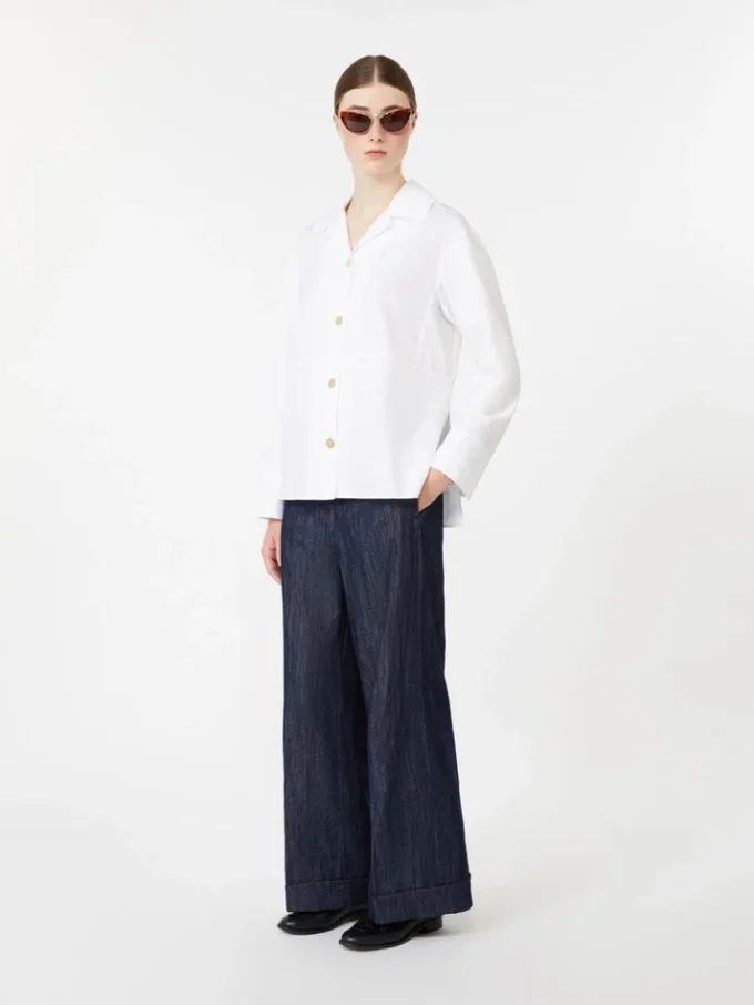 Chemise en popeline, blanche Chemise en popeline, blanche