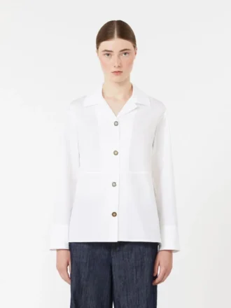 Chemise en popeline, blanche