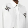 Chemise en popeline brodée, blanc optique Chemise en popeline brodée, blanc optique