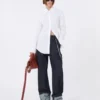 Chemise en popeline de coton, blanc optique