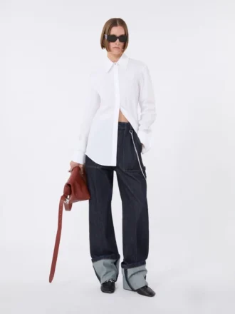 Chemise en popeline de coton, blanc optique