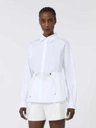 Chemise en popeline de coton, blanc optique