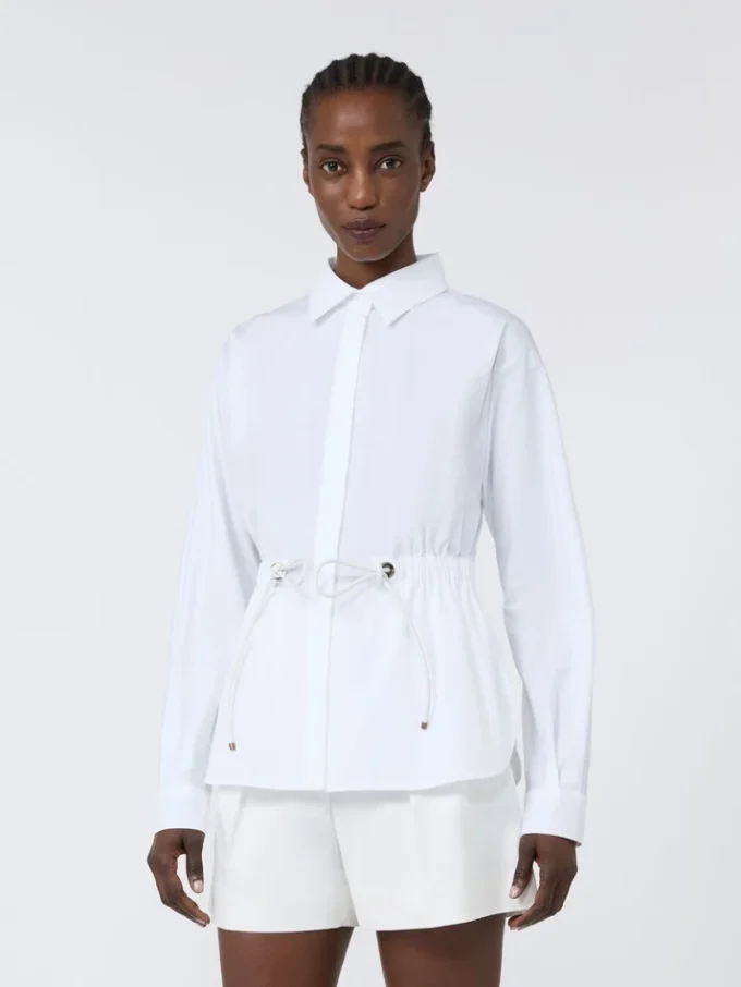 Chemise en popeline de coton, blanc optique Chemise en popeline de coton, blanc optique