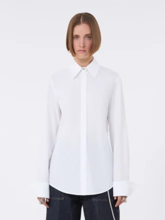 Chemise en popeline de coton, blanc optique