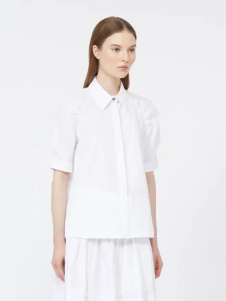 Chemise en popeline de coton, blanc optique