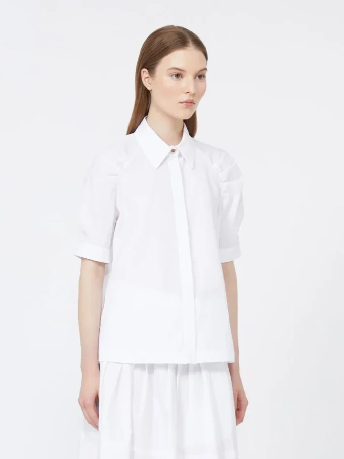 Chemise en popeline de coton, blanc optique Chemise en popeline de coton, blanc optique