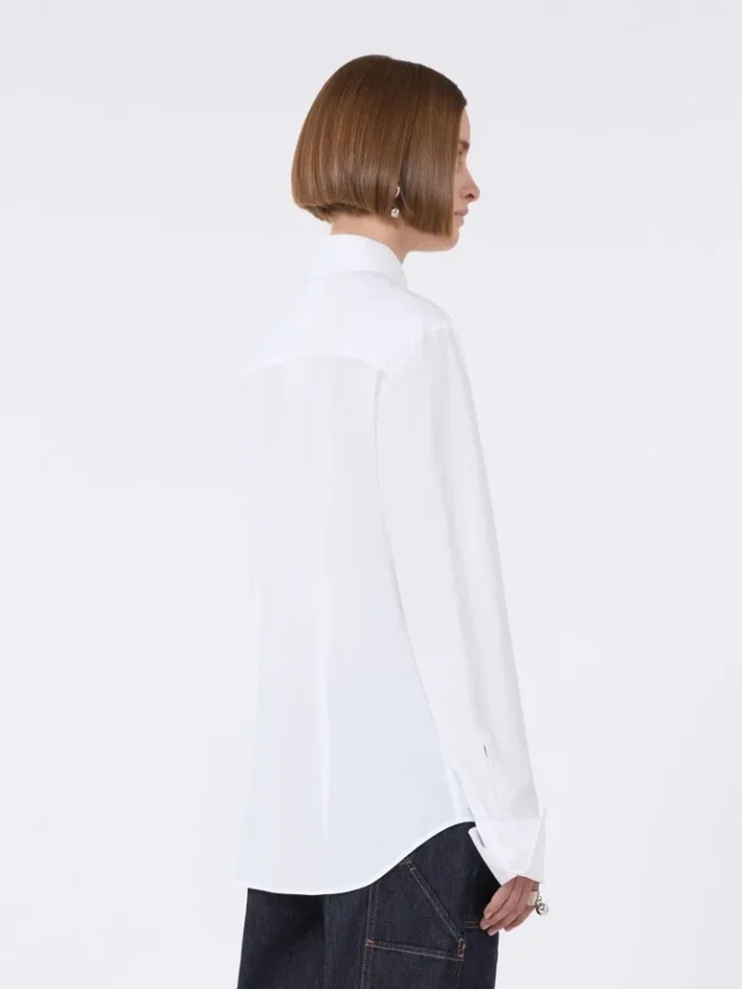 Chemise en popeline de coton, blanc optique