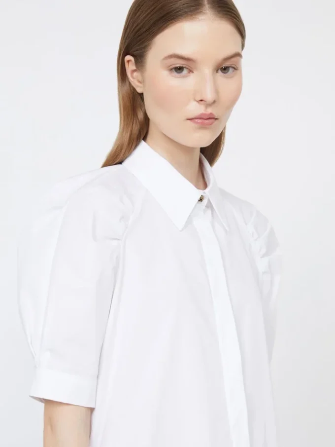 Chemise en popeline de coton, blanc optique Chemise en popeline de coton, blanc optique