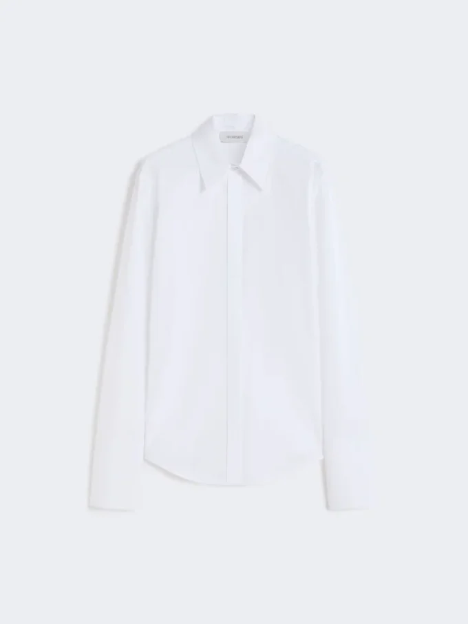 Chemise en popeline de coton, blanc optique