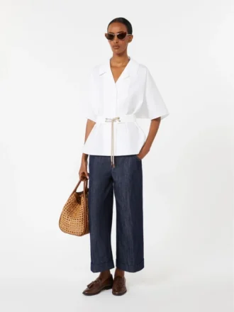 Chemise en popeline de coton, blanche
