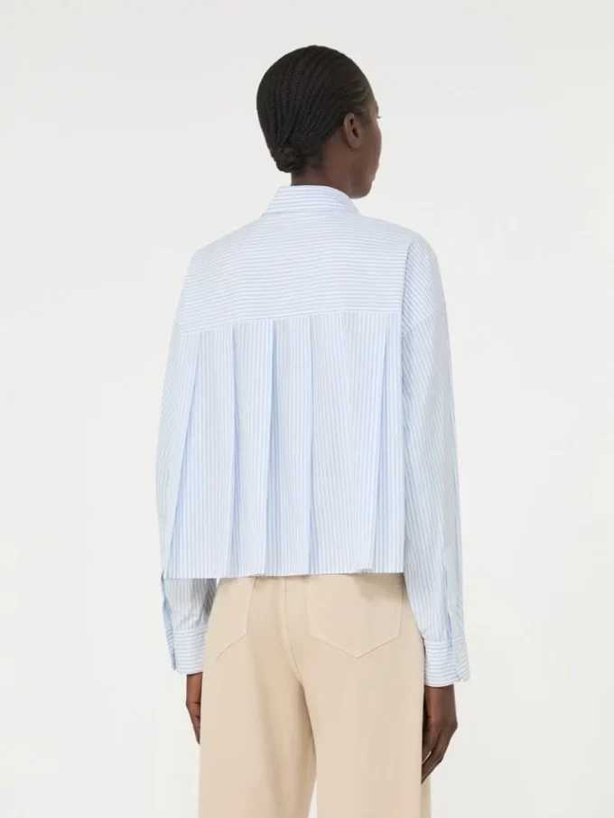 Chemise en popeline de coton, bleu clair Chemise en popeline de coton, bleu clair