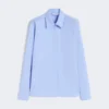 Chemise en popeline de coton, bleu clair Chemise en popeline de coton, bleu clair